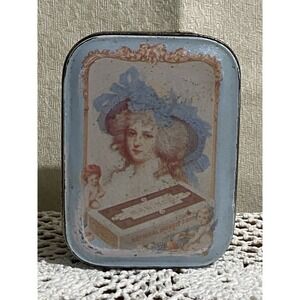 Vintage Advertising Tin Nabisco With Lid Lady Victorian Bristol Ware Collectible